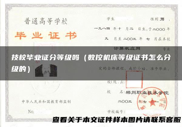 技校毕业证分等级吗（数控机床等级证书怎么分级的）