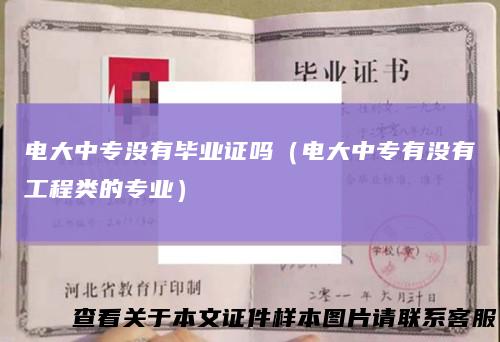 电大中专没有毕业证吗（电大中专有没有工程类的专业）