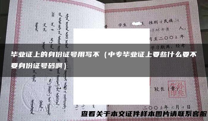 毕业证上的身份证号用写不（中专毕业证上要些什么要不要身份证号码啊）