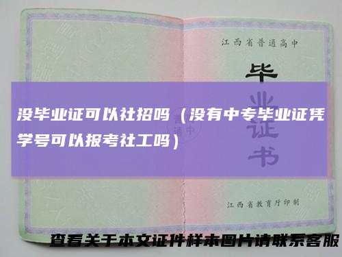 没毕业证可以社招吗（没有中专毕业证凭学号可以报考社工吗）