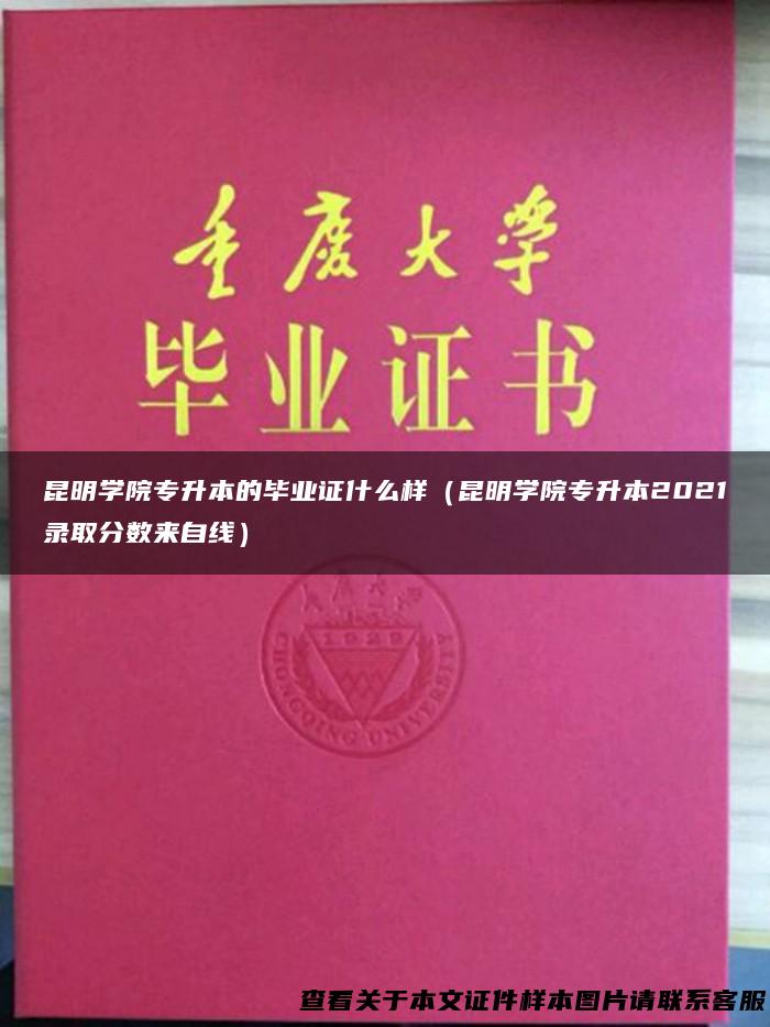 昆明学院专升本的毕业证什么样（昆明学院专升本2021录取分数来自线）