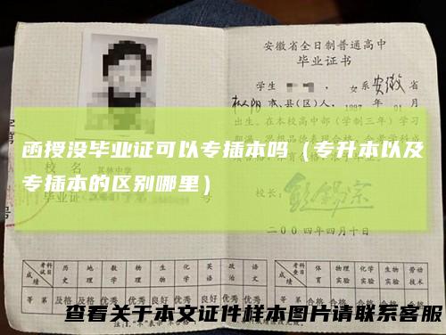 函授没毕业证可以专插本吗（专升本以及专插本的区别哪里）