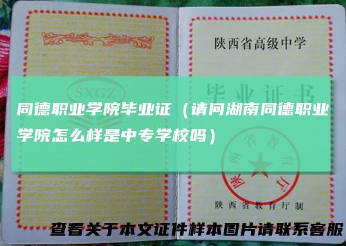 同德职业学院毕业证（请问湖南同德职业学院怎么样是中专学校吗）
