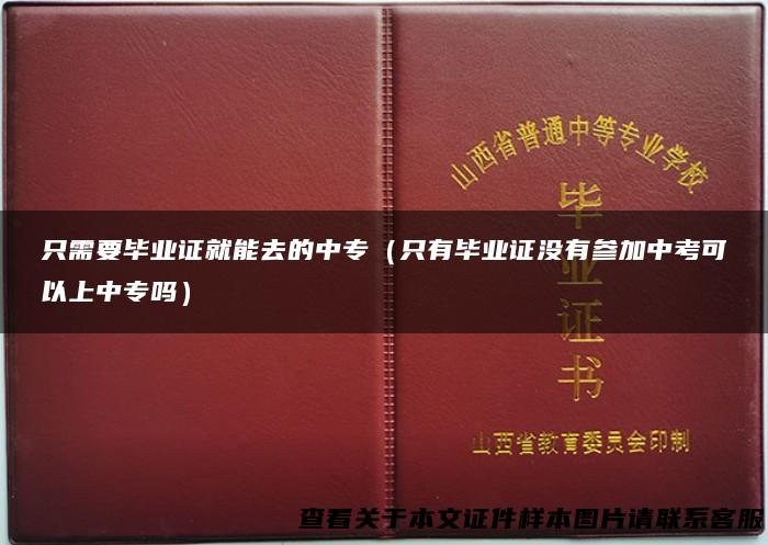 只需要毕业证就能去的中专（只有毕业证没有参加中考可以上中专吗）