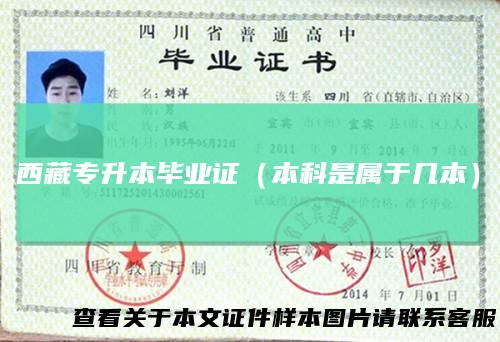 西藏专升本毕业证(本科是属于几本)