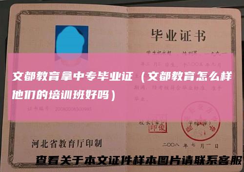 文都教育拿中专毕业证（文都教育怎么样他们的培训班好吗）