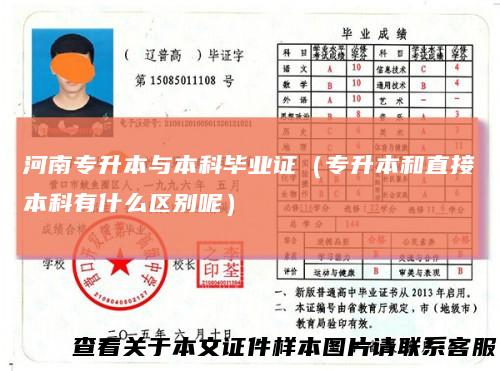 河南专升本与本科毕业证(专升本和直接本科有什么区别呢)