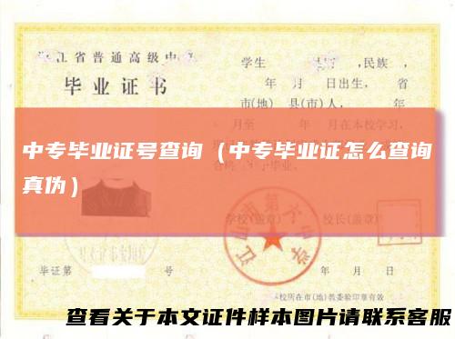 中专毕业证号查询（中专毕业证怎么查询真伪）