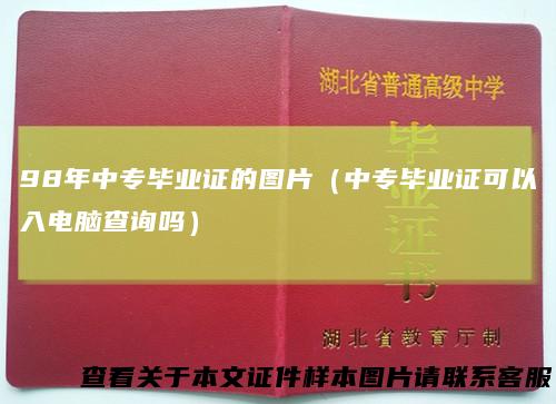98年中专毕业证的图片(中专毕业证可以入电脑查询吗)