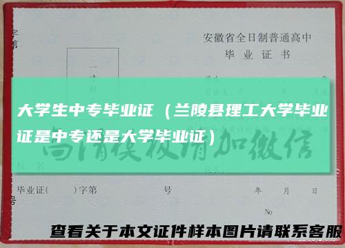 大学生中专毕业证（兰陵县理工大学毕业证是中专还是大学毕业证）