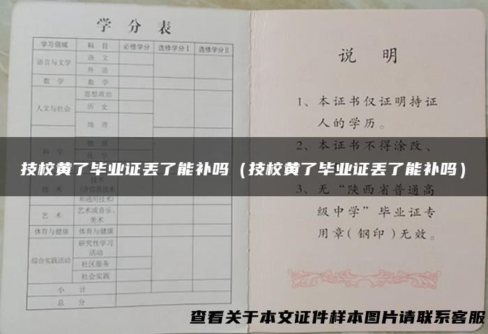 技校黄了毕业证丢了能补吗（技校黄了毕业证丢了能补吗）