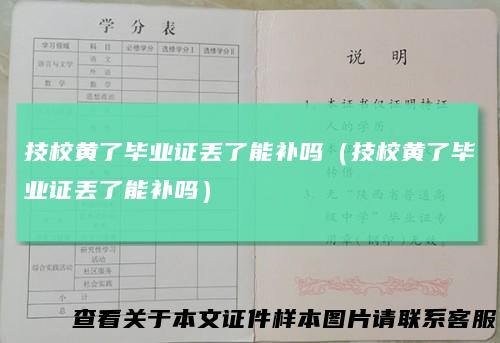 技校黄了毕业证丢了能补吗（技校黄了毕业证丢了能补吗）