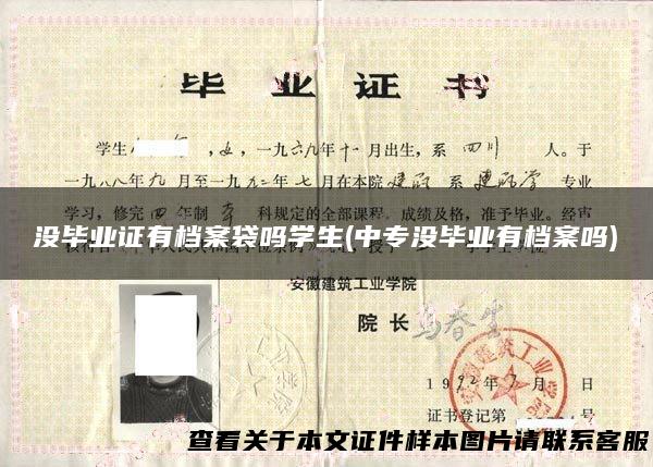 没毕业证有档案袋吗学生(中专没毕业有档案吗)