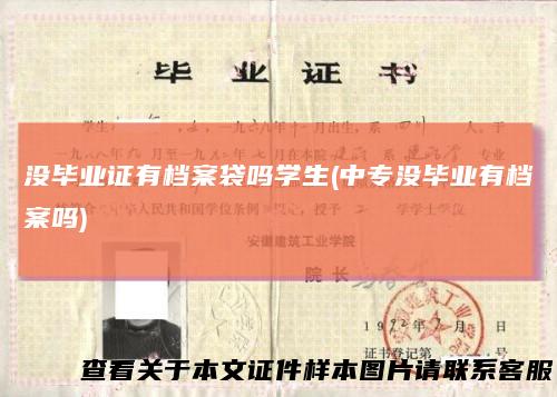 没毕业证有档案袋吗学生(中专没毕业有档案吗)