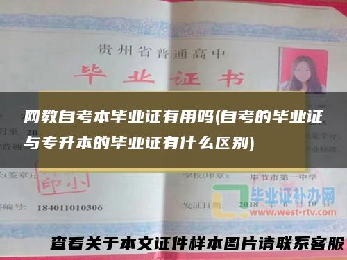 网教自考本毕业证有用吗(自考的毕业证与专升本的毕业证有什么区别)