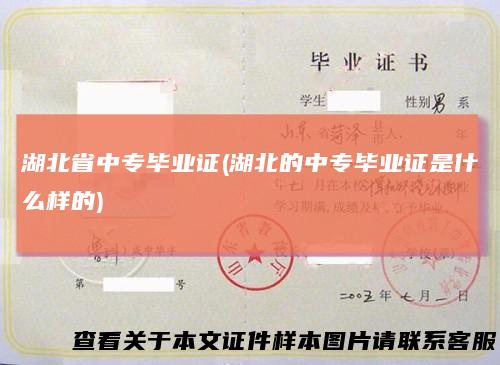 湖北省中专毕业证(湖北的中专毕业证是什么样的)