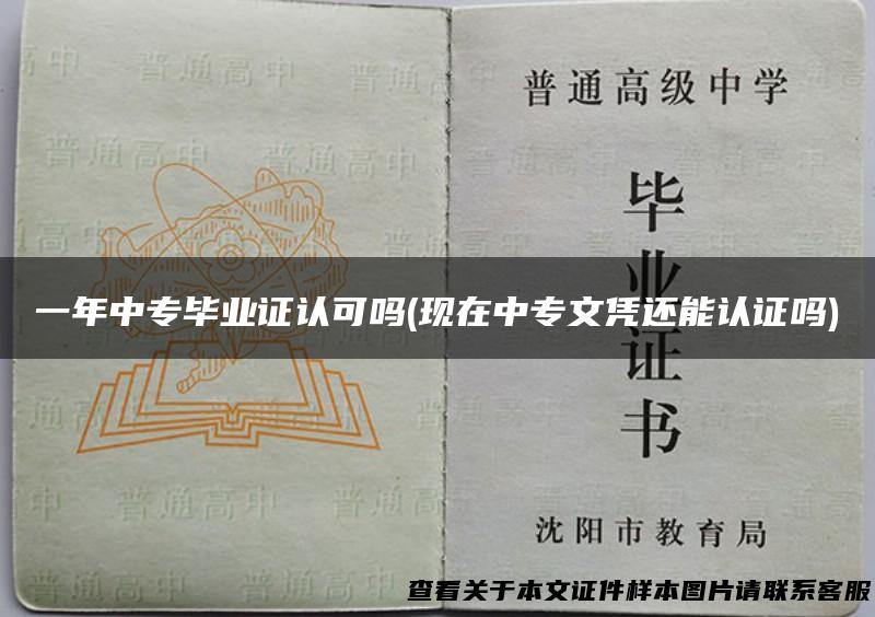一年中专毕业证认可吗(现在中专文凭还能认证吗)