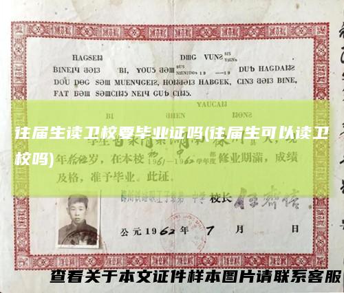 往届生读卫校要毕业证吗(往届生可以读卫校吗)