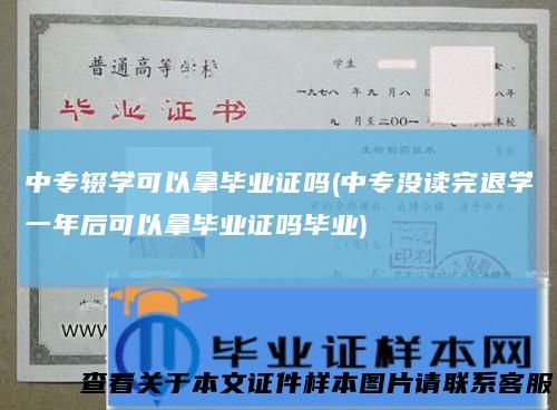 中专辍学可以拿毕业证吗(中专没读完退学一年后可以拿毕业证吗毕业)
