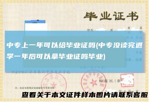 中专上一年可以给毕业证吗(中专没读完退学一年后可以拿毕业证吗毕业)