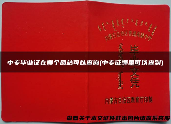 中专毕业证在哪个网站可以查询(中专证哪里可以查到)