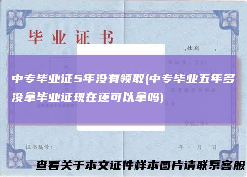 中专毕业证5年没有领取(中专毕业五年多没拿毕业证现在还可以拿吗)