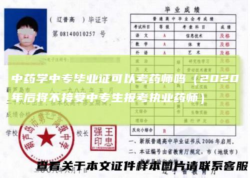 中药学中专毕业证可以考药师吗（2020年后将不接受中专生报考执业药师）