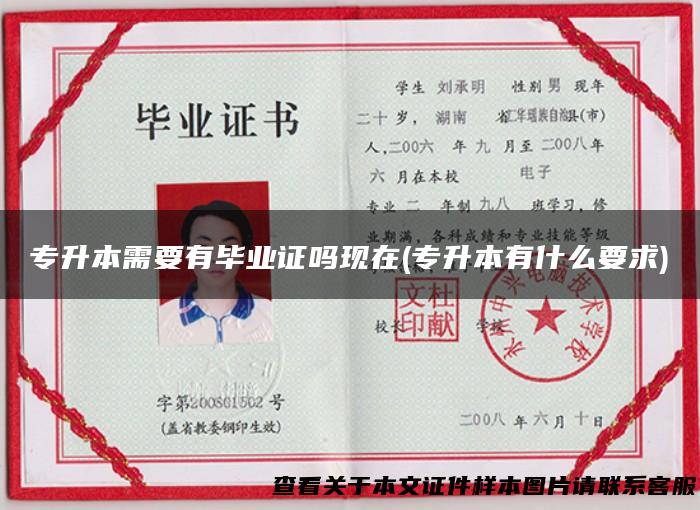 专升本需要有毕业证吗现在(专升本有什么要求)