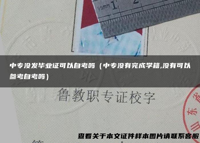 中专没发毕业证可以自考吗（中专没有完成学籍,没有可以参考自考吗）