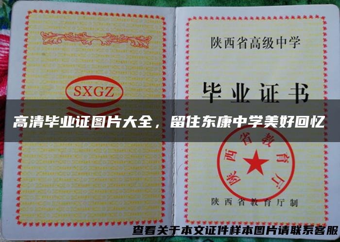 高清毕业证图片大全，留住东康中学美好回忆