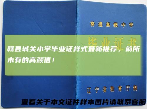 赣县城关小学毕业证样式最新推荐，前所未有的高颜值！