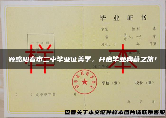 领略阳春市二中毕业证美学，开启毕业典藏之旅！