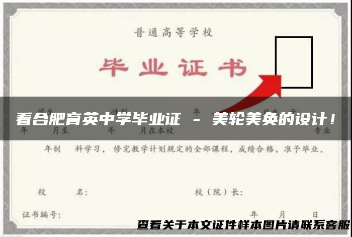 看合肥育英中学毕业证 - 美轮美奂的设计！