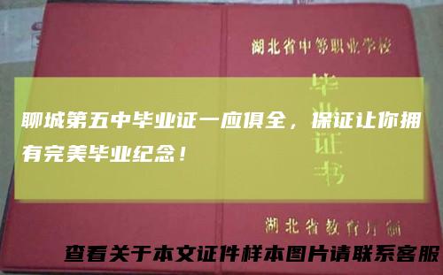 聊城第五中毕业证一应俱全，保证让你拥有完美毕业纪念！