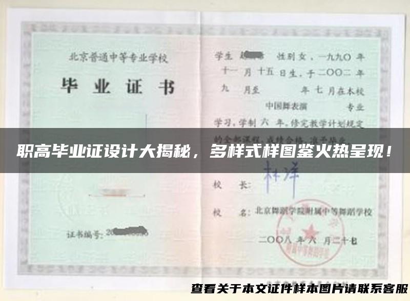 职高毕业证设计大揭秘，多样式样图鉴火热呈现！