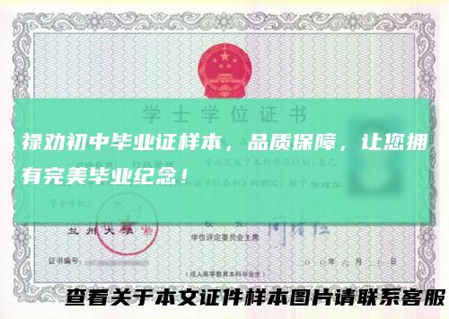 禄劝初中毕业证样本，品质保障，让您拥有完美毕业纪念！