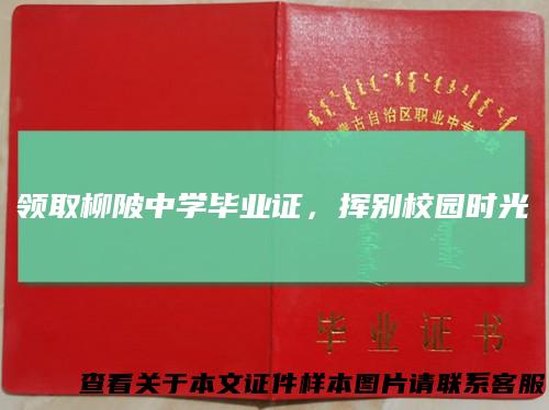 领取柳陂中学毕业证，挥别校园时光