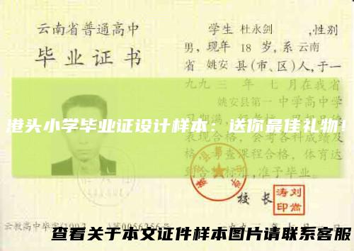 港头小学毕业证设计样本：送你最佳礼物！
