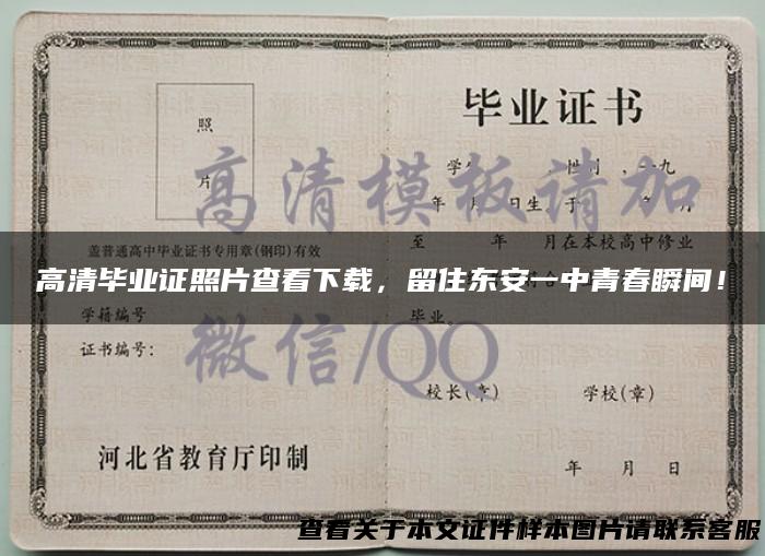 高清毕业证照片查看下载，留住东安一中青春瞬间！