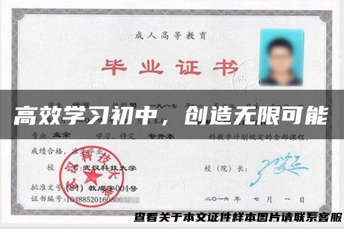 高效学习初中，创造无限可能