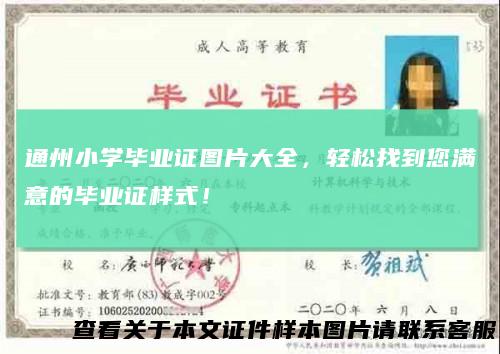 通州小学毕业证图片大全，轻松找到您满意的毕业证样式！