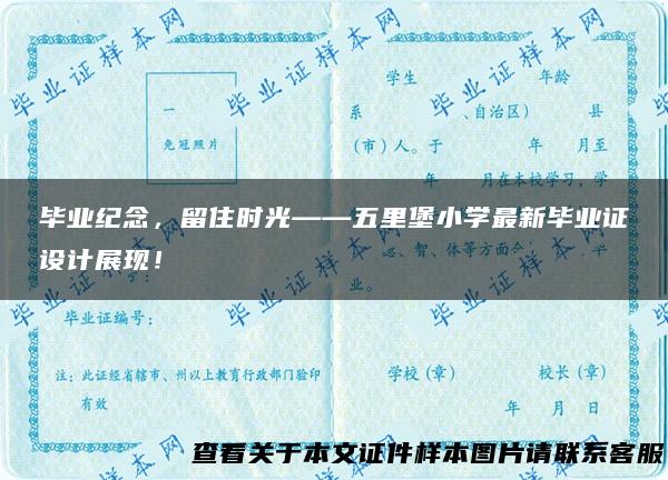 毕业纪念，留住时光——五里堡小学最新毕业证设计展现！