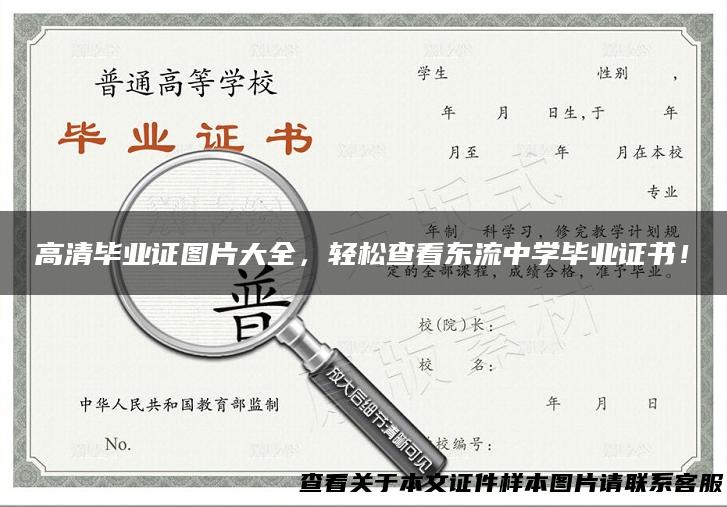 高清毕业证图片大全，轻松查看东流中学毕业证书！