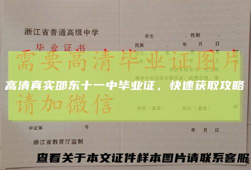 高清真实邵东十一中毕业证，快速获取攻略