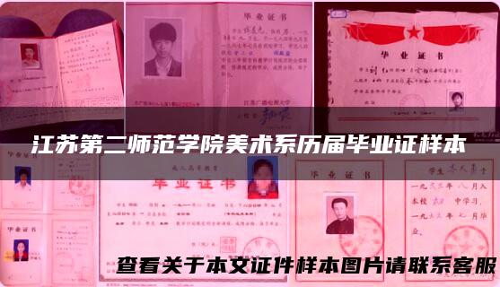 江苏第二师范学院美术系历届毕业证样本