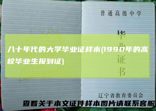 八十年代的大学毕业证样本(1990年的高校毕业生报到证)