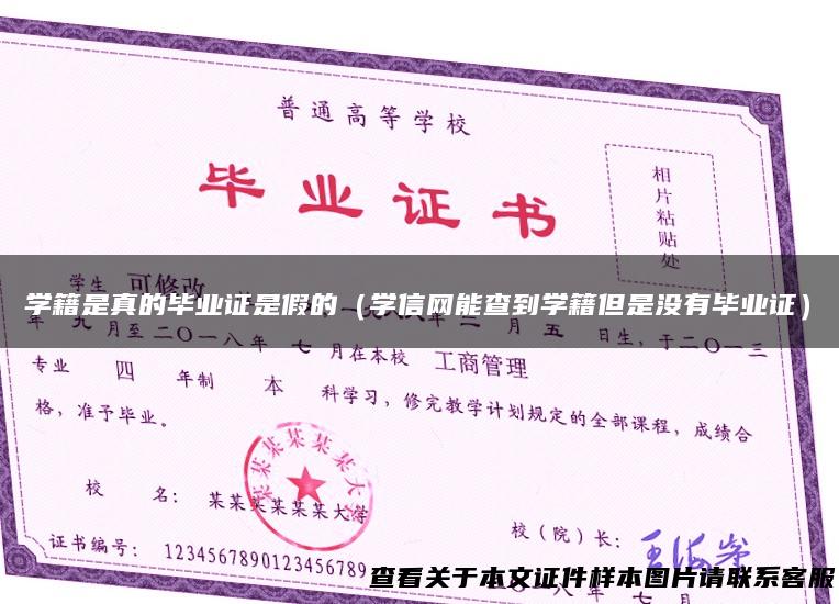 学籍是真的毕业证是假的（学信网能查到学籍但是没有毕业证）