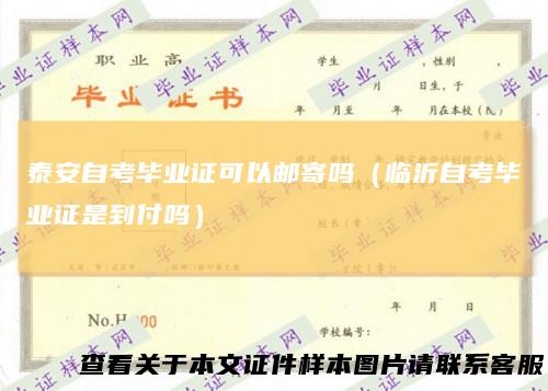 泰安自考毕业证可以邮寄吗（临沂自考毕业证是到付吗）