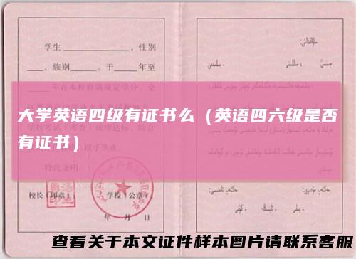 大学英语四级有证书么（英语四六级是否有证书）