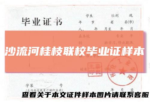 沙流河桂枝联校毕业证样本